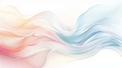 Fototapeta premium Modern Abstract Waves in Pastel and White Tones Creating a Serene and Elegant Atmosphere