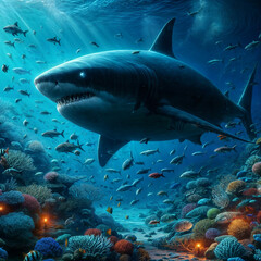 Fototapeta premium scary shark