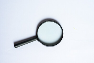 magnifying glass on a white background