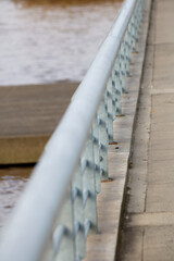 Close up of railing 