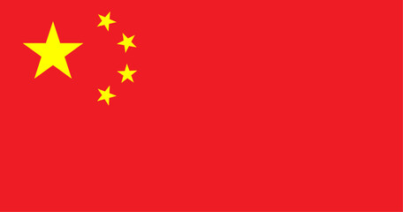 China Flag flat vector Illustration. Flag of china. Chinese flag. National flag of China vector design and illustration. China national flag. Chinese national flag. Chinese national pride.