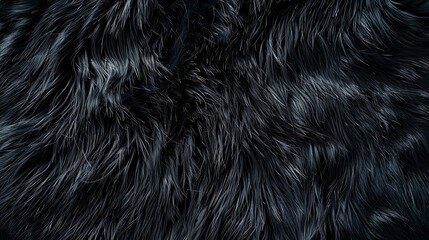 Fototapeta premium Black animal fur as a background.