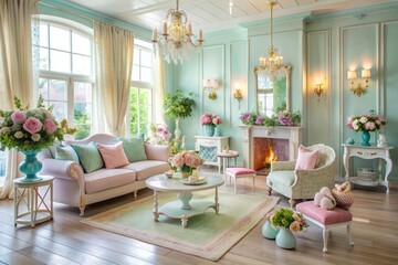 Exploring Dreamy Domicile Afternoon Sun Flawless Composition Pastel Hues Whimsical Decor Vintage Accents Airy Spaces Effortless Elegance