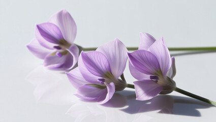 Beautiful lavender flowers on white background isolated on white background,