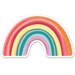 Obraz premium Colorful rainbow design featuring vibrant stripes, perfect for arts, crafts, and creative projects, adding joy to any design.