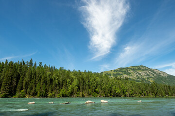 Majestic Mountains and Lush Fields in Xinjiang
