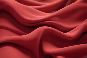Obraz premium Abstract red fabric waves background.