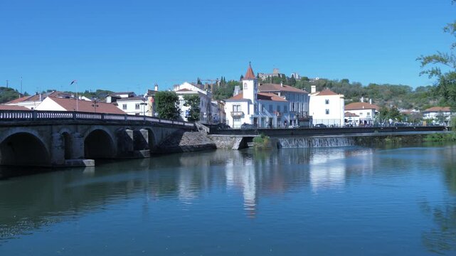 old templar portuguese city Tomar Portugal 4k