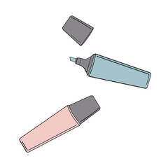 two marker pen, open and closed