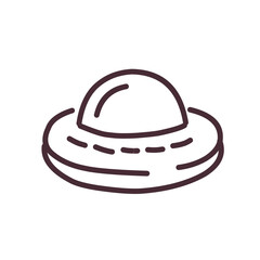 Space and planets line icon