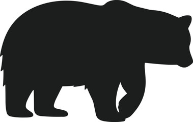 A Minimalist Bear Silhouette Vector