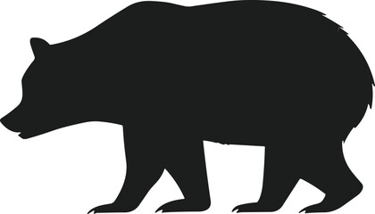 A Minimalist Bear Silhouette Vector