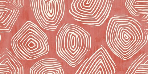 Fototapeta premium Vibrant Textured Wallpaper Pattern with Organic Geometric Style and Random Pantone Colors Japanese Bohemian Nordic Boho Woodblock Prints for Modern Interior Decor