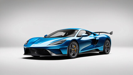 Fototapeta premium Mockup supercar car isolated on white background. Vehicles isolated on white. Photo realistic photo.