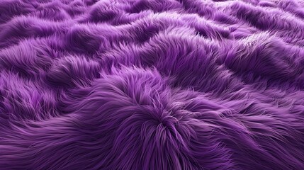 Close-up of soft purple faux fur texture
