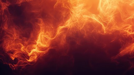 Fototapeta premium Abstract representation of swirling flames in vibrant orange and red hues.