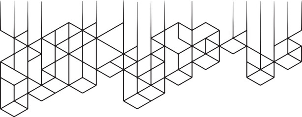 Geometric Cube pattern vector 