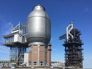 Neunkirchen,  Germany. Aerial view of Altes Hüttenareal - Neunkirchen Ironworks - German: Neunkircher Eisenwerk