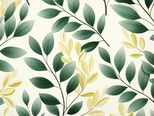 Eye Catching Beautiful greenery leaves seamless pattern design