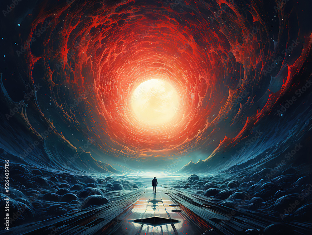 Canvas Prints amazing multiverse in the style of muve collection swirling galaxies and alternate dimension