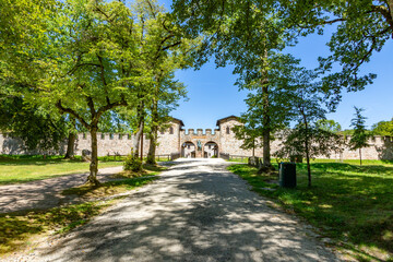 main gate of the Roman fort Saalburg near Frankfurt, Germany