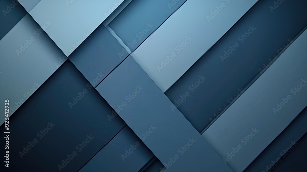 Fototapete abstract blue-grey shadow line patterns on a geometric backdrop. the modern and futuristic backgroun