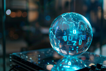 World digital technology security.