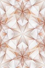 Intricate geometric design in soft earth tones.