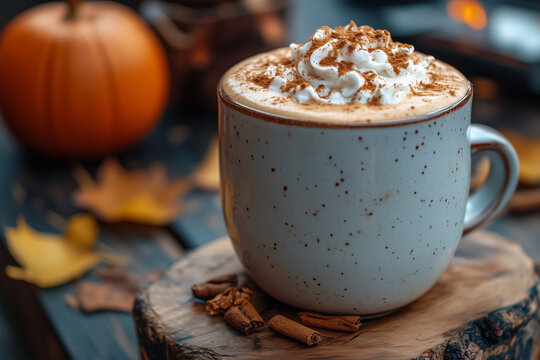 Pumpkin spice latte aesthetics gaining popularity in coffee shops around the world during October