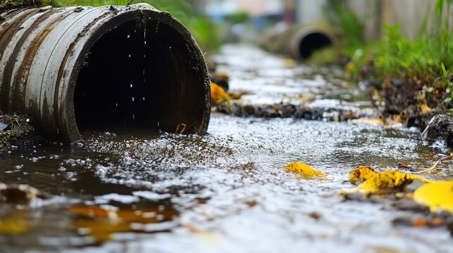 waste water in the sewer