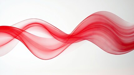 Abstract red curve design on a clean white background, featuring smooth and flowing lines. Ideal for modern graphics, presentations, and creative projects.