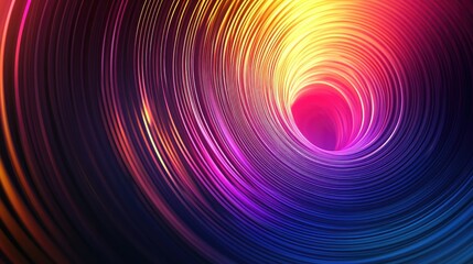 Fototapeta premium Abstract rings with a circle gradient creating a futuristic ripple background. Geometric stripe lines provide a sleek design for technology, web, social media, and advertising.