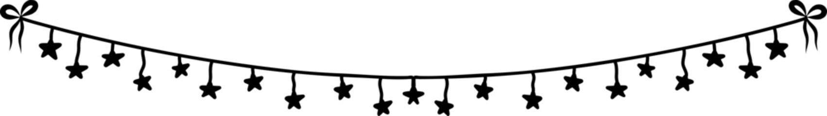Handdrawn Doodle Star Bunting Banner