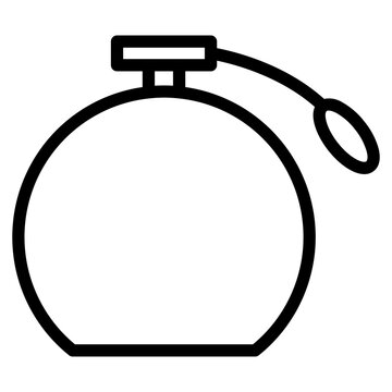 black outline perfume bottle