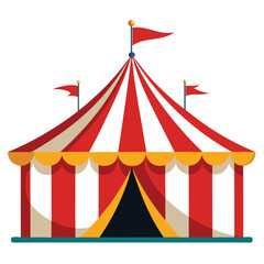 Fototapeta premium circus tent vector illustration on white background