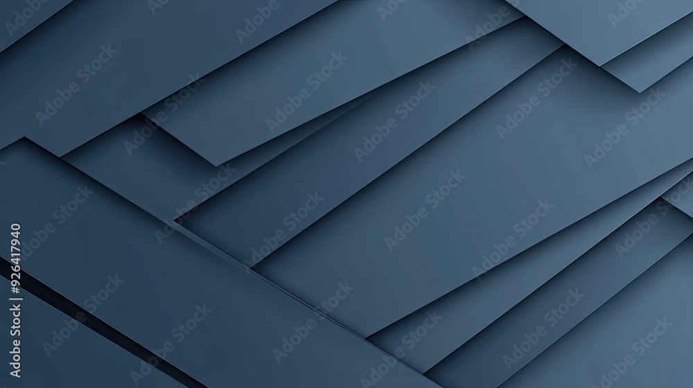 Poster Blue-grey shadow lines in a geometric pattern create a modern, futuristic background. The abstract design includes blank space for text or additional vector graphics.