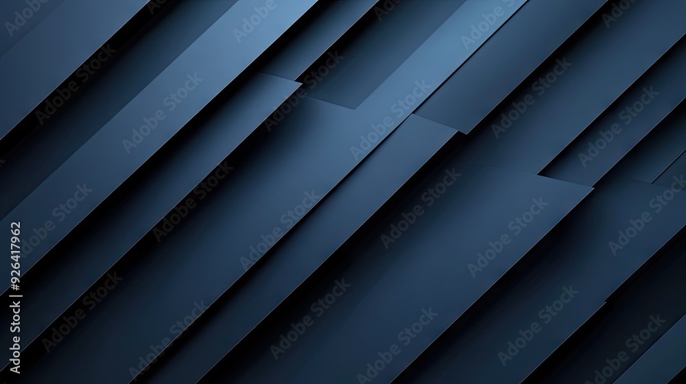 Poster Blue-grey shadow lines in a geometric pattern create a modern, futuristic background. The abstract design includes blank space for text or additional vector graphics.