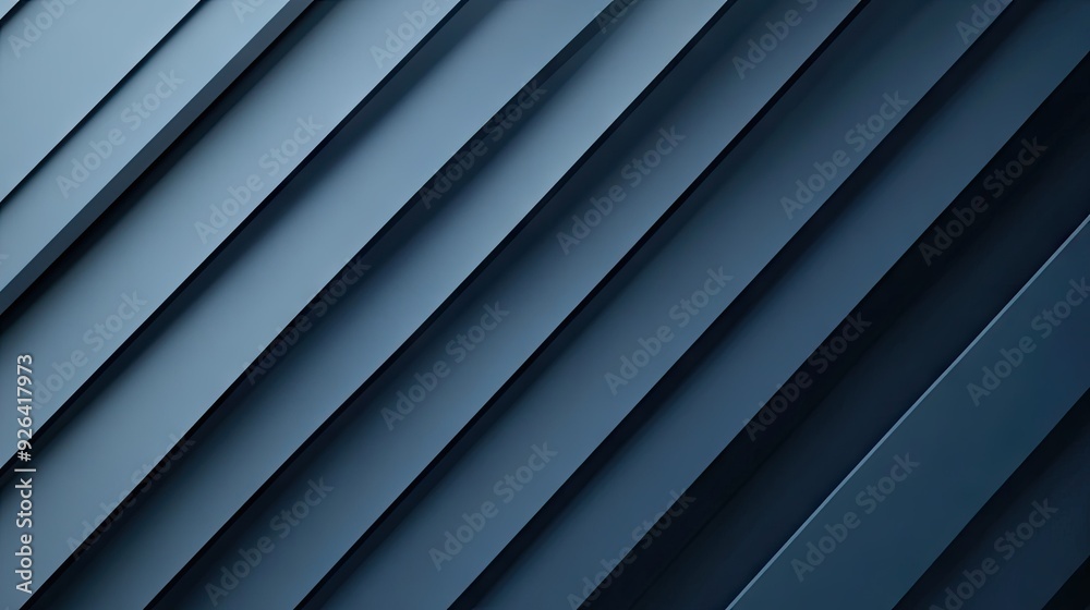 Poster Blue-grey shadow lines in a geometric pattern create a modern, futuristic background. The abstract design includes blank space for text or additional vector graphics.