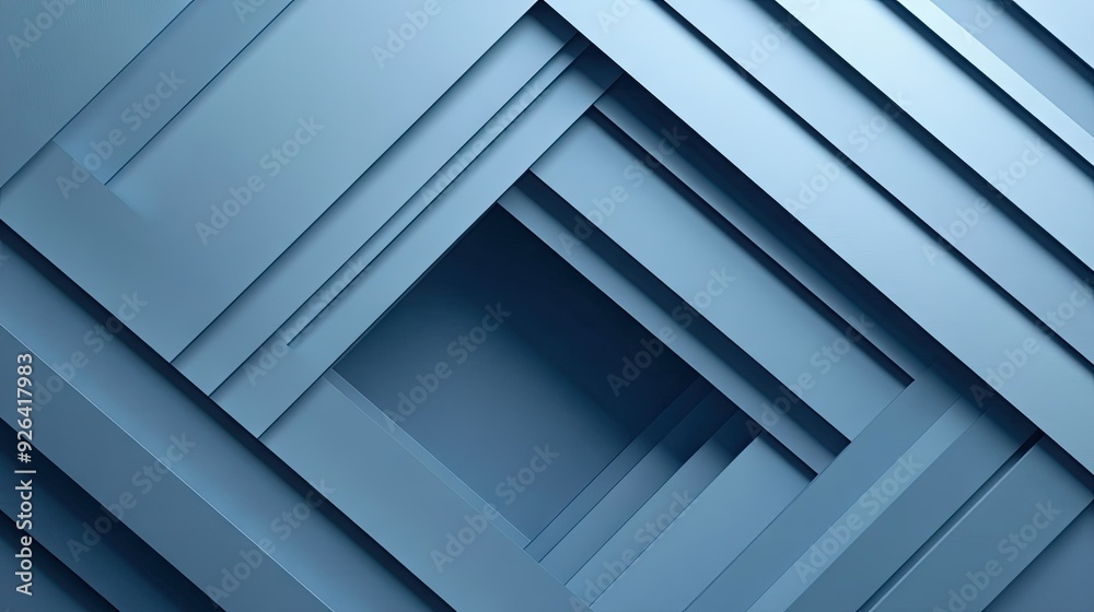Poster Blue-grey shadow lines in a geometric pattern create a modern, futuristic background. The abstract design includes blank space for text or additional vector graphics.
