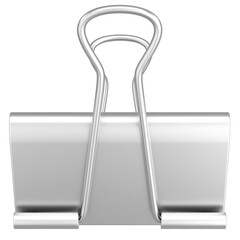 Binder Clip. Paper Clamp. 3D illustration.