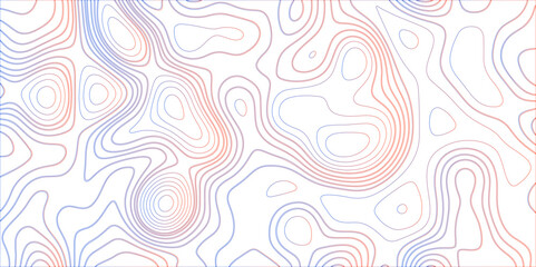 Abstract white background with colorful gradient Topographic line map pattern. Contour elevation topographic and textured Background Modern design with White background with topographic wavy pattern..