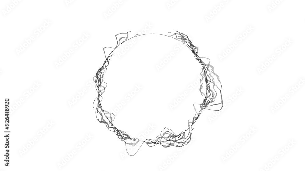 Poster Circular waveform animation background concept