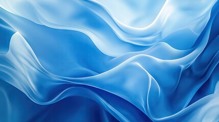 Obraz premium Calming blue abstract background with fluid shapes and gentle gradient transitions. Ideal for soothing designs, website backgrounds, and tranquil digital media.