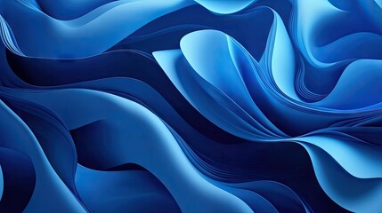 Fototapeta premium Calming blue abstract background with fluid shapes and gentle gradient transitions. Ideal for soothing designs, website backgrounds, and tranquil digital media.