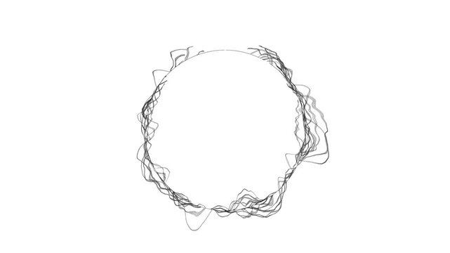 Circular waveform animation background concept