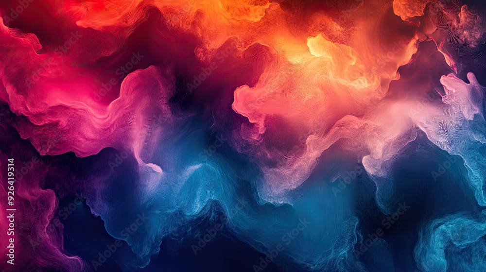 Poster colorful abstract background with a mix of warm and cool tones creating a balanced and engaging visu