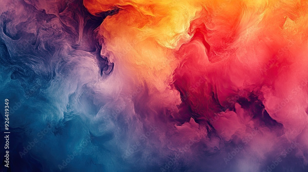 Poster colorful abstract background with a mix of warm and cool tones creating a balanced and engaging visu