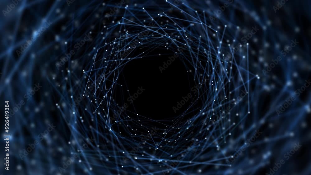 Poster Circular waveform animation background concept