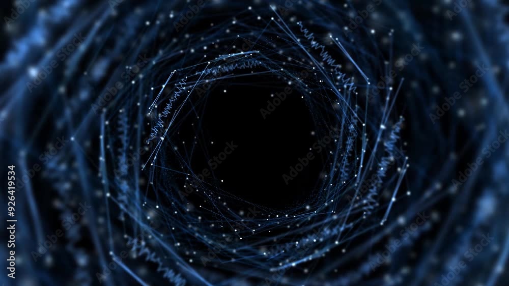 Poster Circular waveform animation background concept