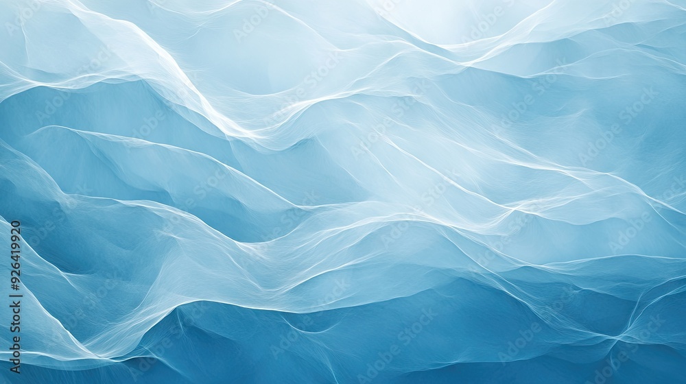 Poster cool blue abstract background featuring subtle wave patterns and layered textures. ideal for creatin